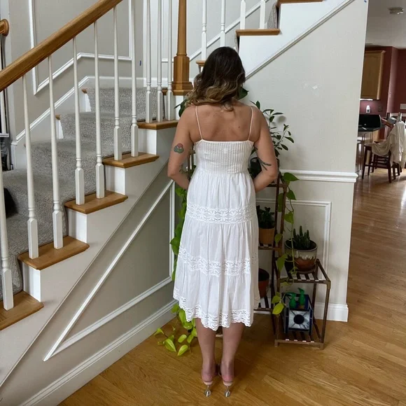 Ann Taylor LOFT Petite White Gown with Corset Top - Picture 3 of 11